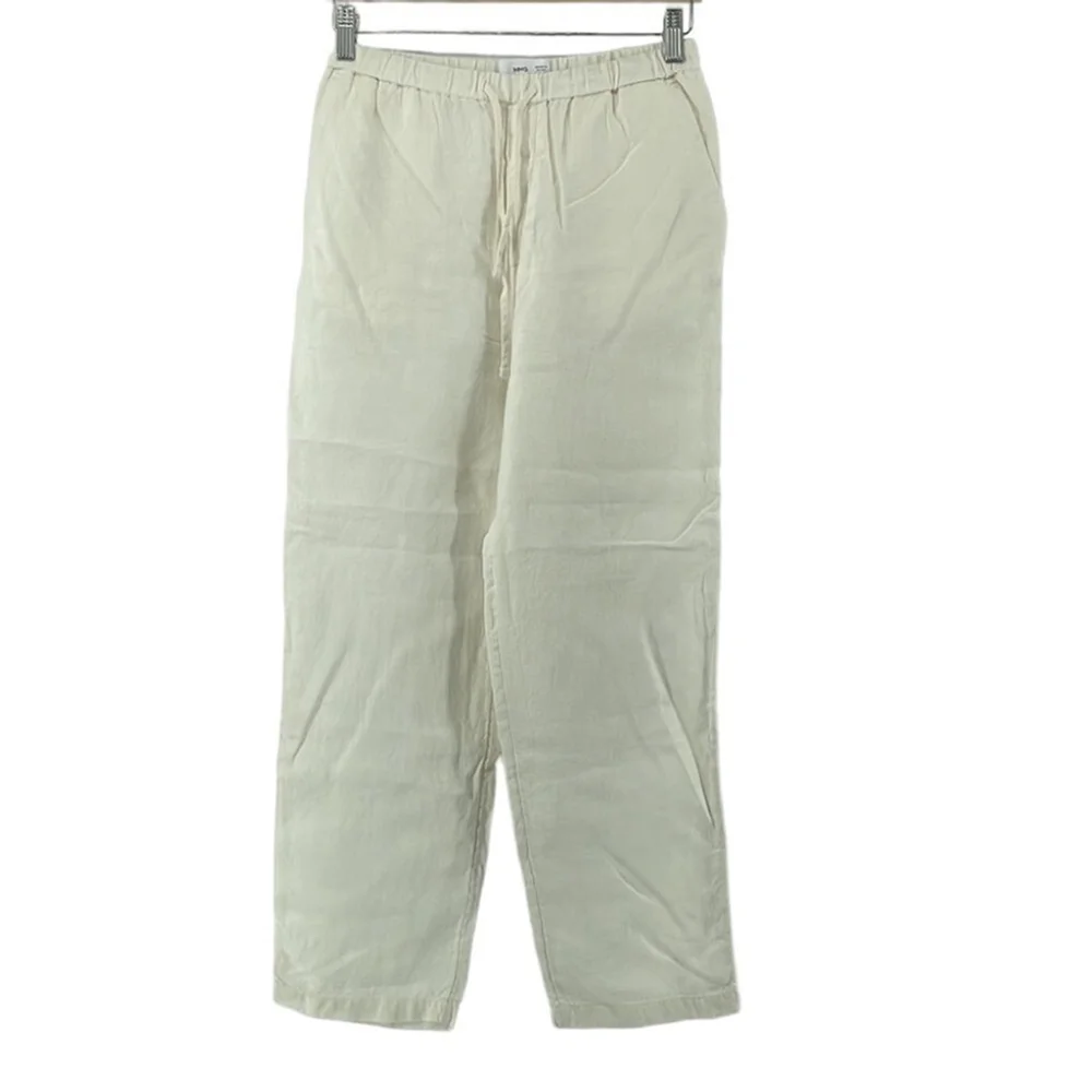 Mng 100% linen pants cream Color vacation light weight sz xs